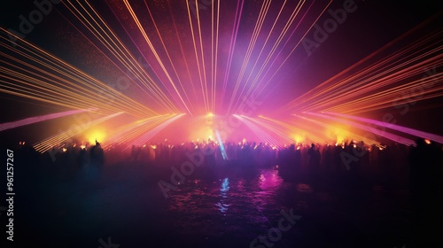 laser show on a club concer...