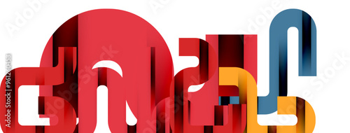 Lines, abstract letter style design background. Geometric vector Illustration For Wallpaper, Banner, Background, Card, Book Illustration, landing page