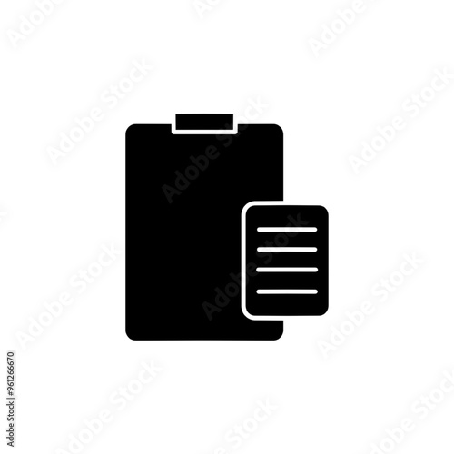 clipboard icon, copy paste, vector illustration icon