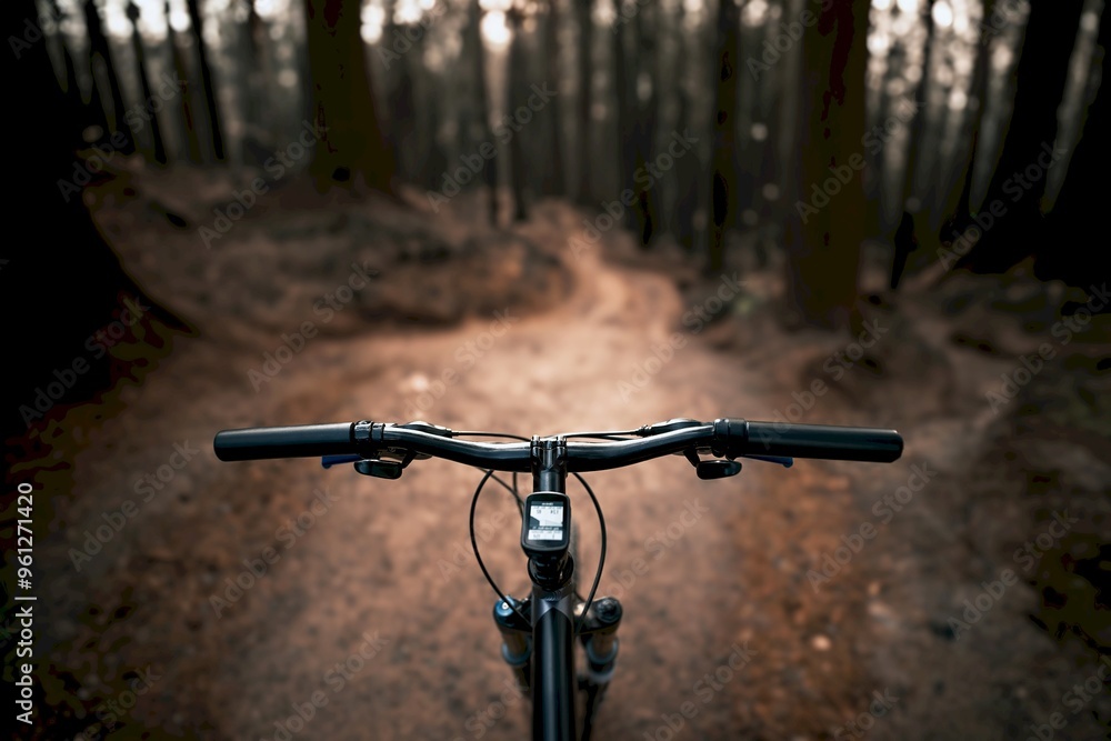 Downhill Rush: Conquering Trails on a Mountain Bike