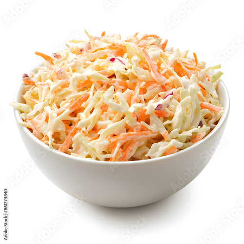 Coleslaw isolated on white background photo