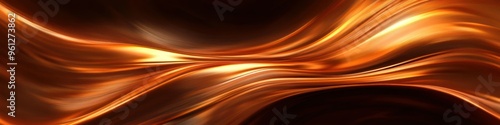 Mesmerizing digital banner with copper-hued swirls flowing, ideal for artistic backdrops and abstract designs.