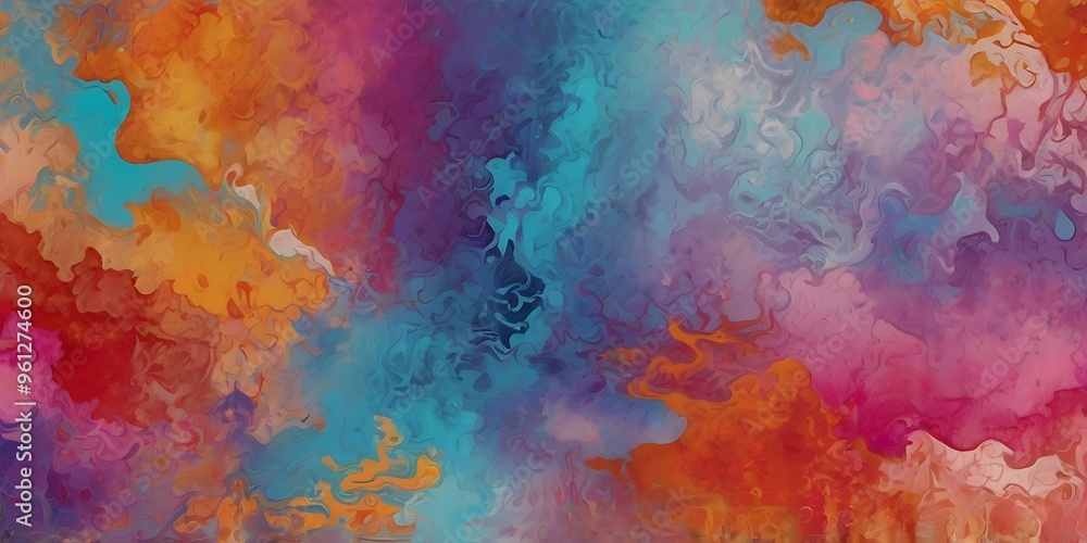 Fototapeta premium Different colors unique combination of rainbow colors hue design abstract background design illustration wallpaper, combination of red, blue,, orange and pink colors seamless pattern