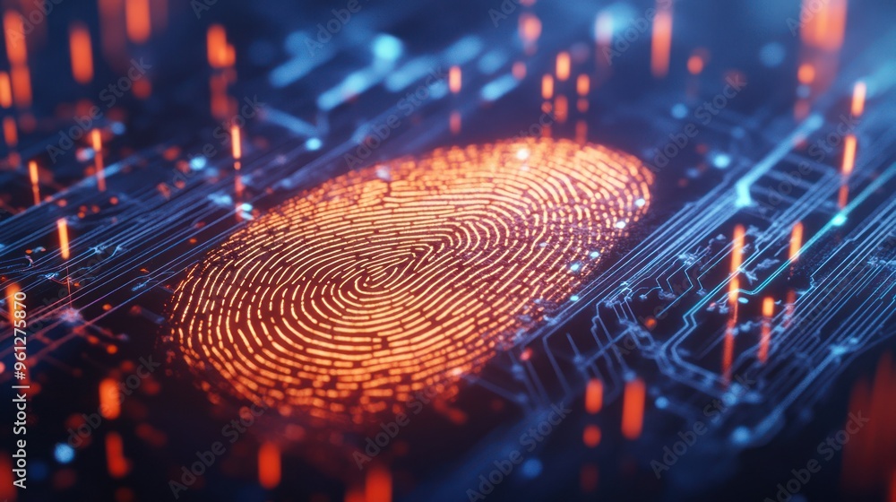 Digital Fingerprint on Circuit Board Digital Fingerprint on Circuit Board