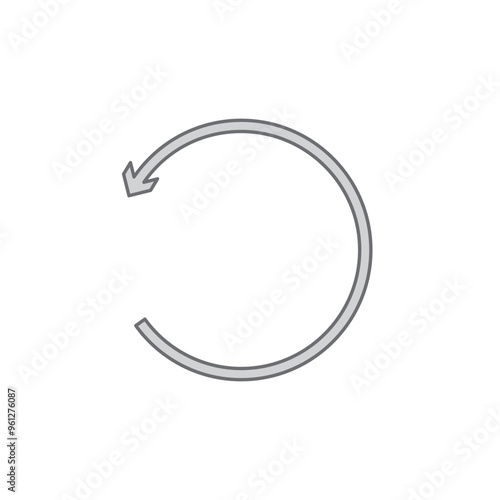 Reboot icon in a linear style. Vector.