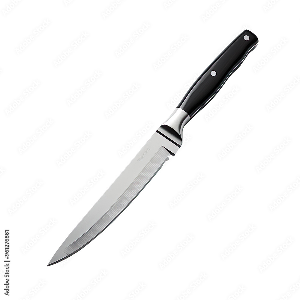 A clerical knife with a plastic handle isolated on transparent and white background A clerical knife with a plastic handle isolated on transparent and white background