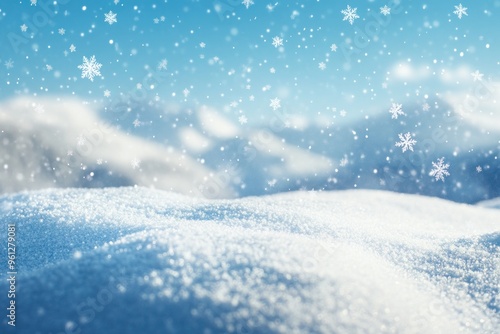 Wallpaper Mural Winter Wonderland with Snowfall Torontodigital.ca