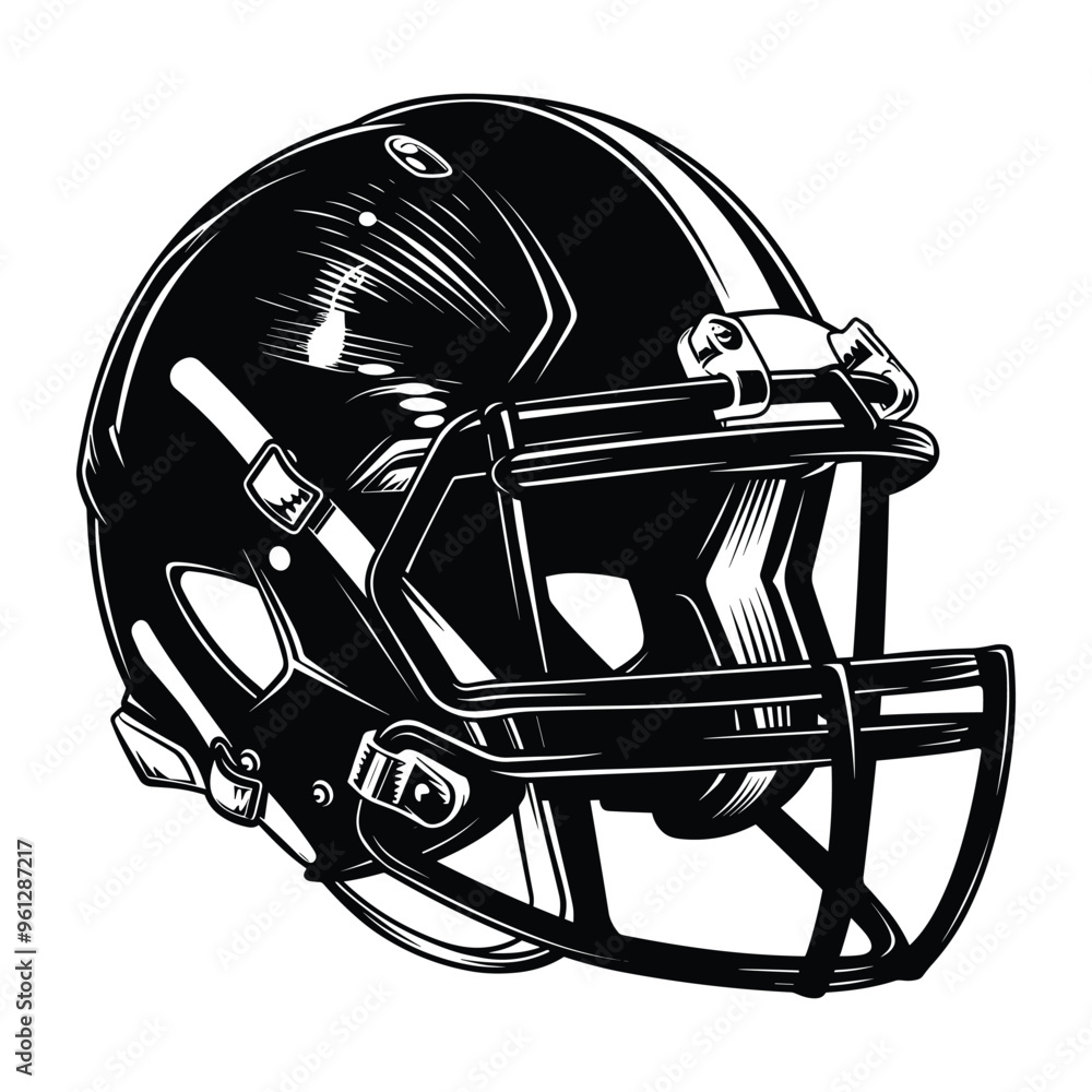 American football helmet silhouette vector American football helmet silhouette vector
