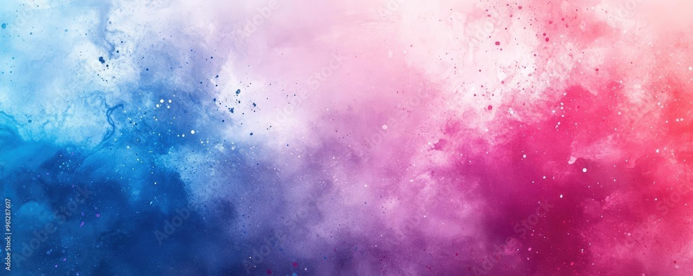 A vibrant watercolor background with splashes of blue, pink, and purple, creating a dreamy and abstract atmosphere A vibrant watercolor background with splashes of blue, pink, and purple, creating a dreamy and abstract atmosphere