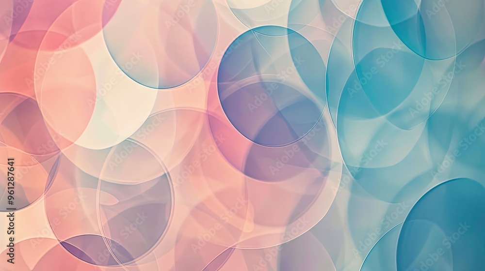 Pastel translucent circles with gradients and soft edges in wallpaper Pastel translucent circles with gradients and soft edges in wallpaper