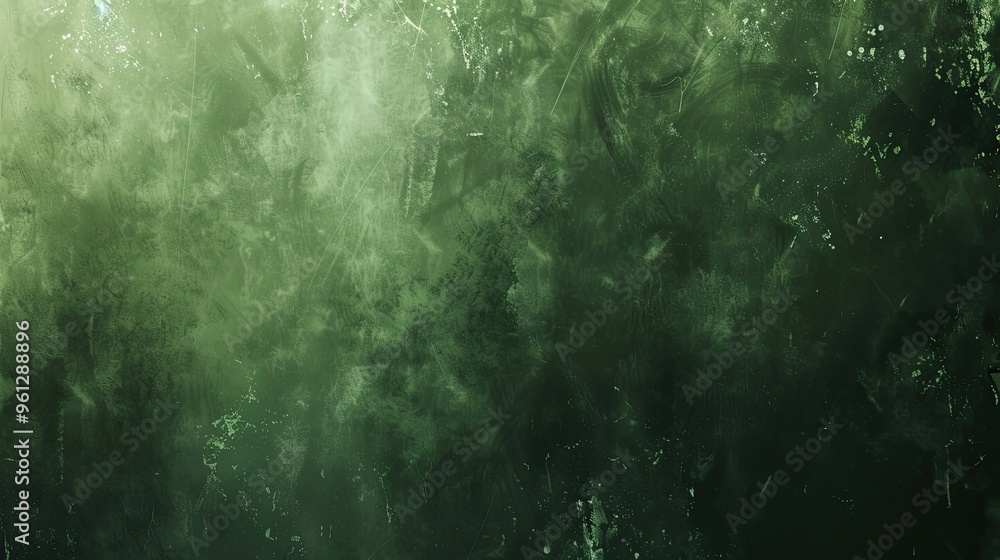 Obraz premium Natural background with a forest green to moss gradient and gentle lighting for a fresh feel