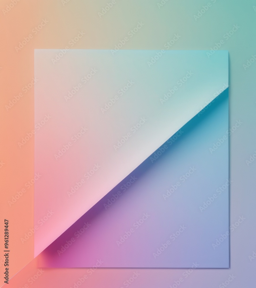 Obraz premium An abstract image featuring overlapping geometric shapes, likely pieces of paper or similar material, arranged in a diagonal composition.