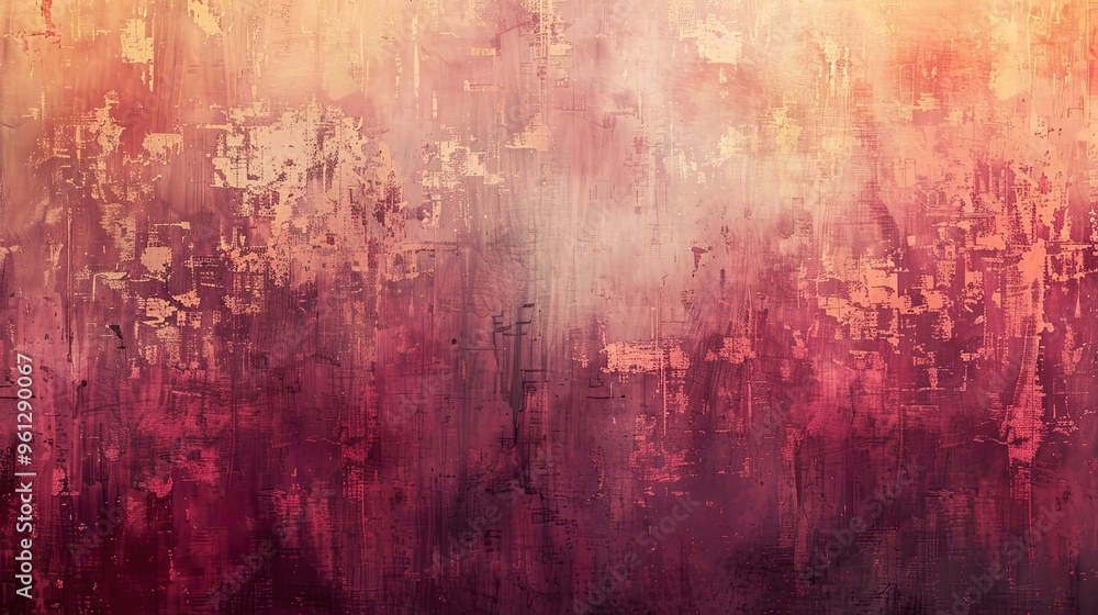 Burgundy and peach brushstrokes layered with fine textures create a warm Post-Impressionist backdrop Burgundy and peach brushstrokes layered with fine textures create a warm Post-Impressionist backdrop