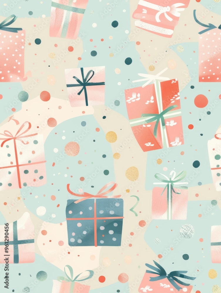 pastel pattern with gifts pastel pattern with gifts
