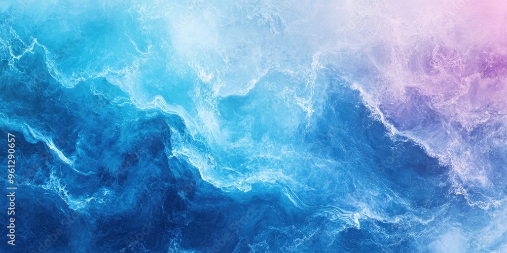 Ethereal Ocean Waves: A Tranquil Abstract in Soothing Blue and Pink Tones Ethereal Ocean Waves: A Tranquil Abstract in Soothing Blue and Pink Tones