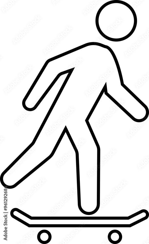 Skateboard icon, Silhouette vector design template elements of a skater, skate emblem or Skateboarding graphic design, isolated on transparent background, used for mobile app, web site and ui. Skateboard icon, Silhouette vector design template elements of a skater, skate emblem or Skateboarding graphic design, isolated on transparent background, used for mobile app, web site and ui.