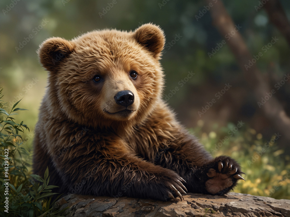 A heartwarming image of a miniature bear A heartwarming image of a miniature bear