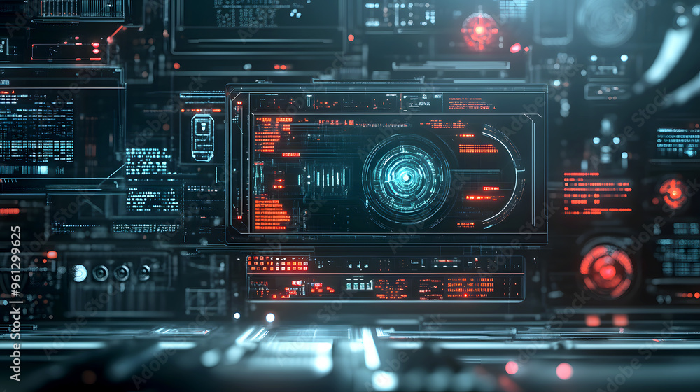 background featuring translucent holograms and digital interfaces, representing advanced technology background featuring translucent holograms and digital interfaces, representing advanced technology