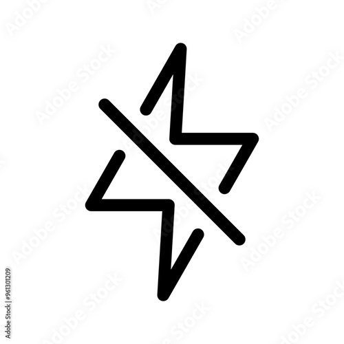 No Flash Icon Vector Symbol Design Illustration