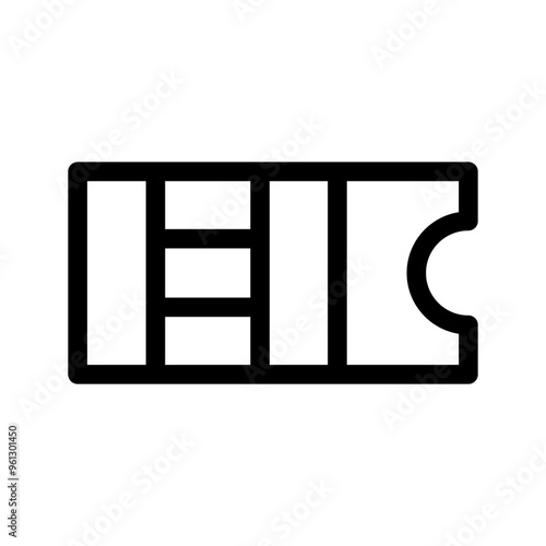 Ticket Icon Vector Symbol Design Illustration