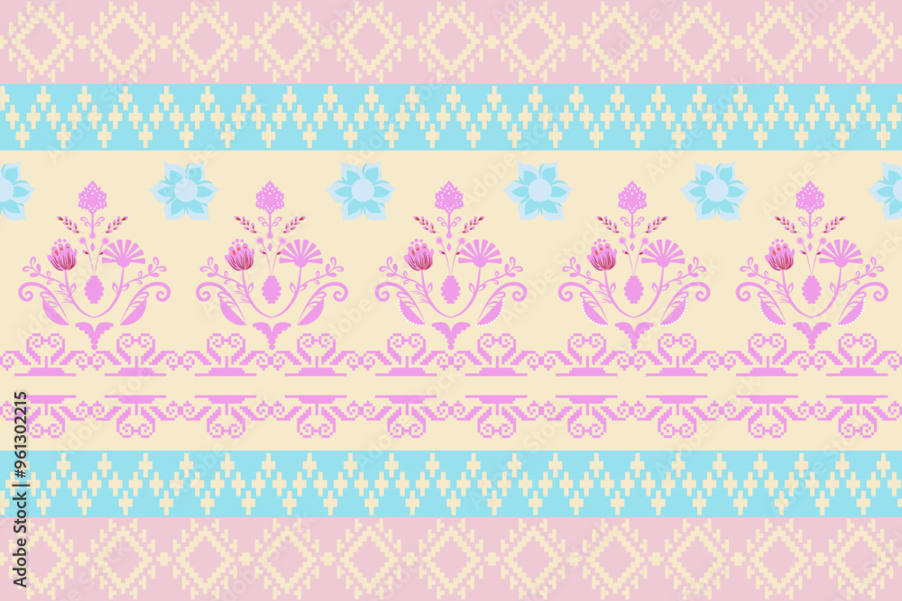 geometric,seamless pattern,thai pattern, traditional ethnic, floral, fabric pattern for textiles,wallpaper, clothing, sarong, batik, wrapping, embroidery, print, background, cover,rugs,illustration, geometric,seamless pattern,thai pattern, traditional ethnic, floral, fabric pattern for textiles,wallpaper, clothing, sarong, batik, wrapping, embroidery, print, background, cover,rugs,illustration,