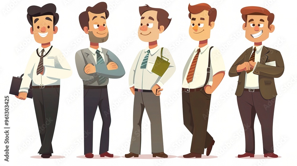 An office cartoon character standing in a professional environment. The character is wearing business attire and has a unique design. It is holding office tools and seems to be engaged in work - relat An office cartoon character standing in a professional environment. The character is wearing business attire and has a unique design. It is holding office tools and seems to be engaged in work - relat