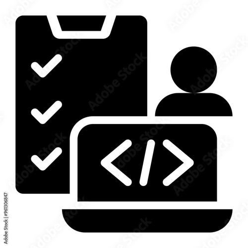 acceptance testing, uat, user acceptance, testing, user testing, programming solid or glyph icon
