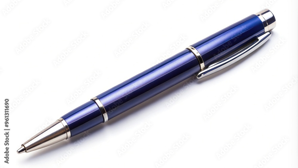 Ballpoint pen with MidWrite design isolated on white background from above aerial view Ballpoint pen with MidWrite design isolated on white background from above aerial view