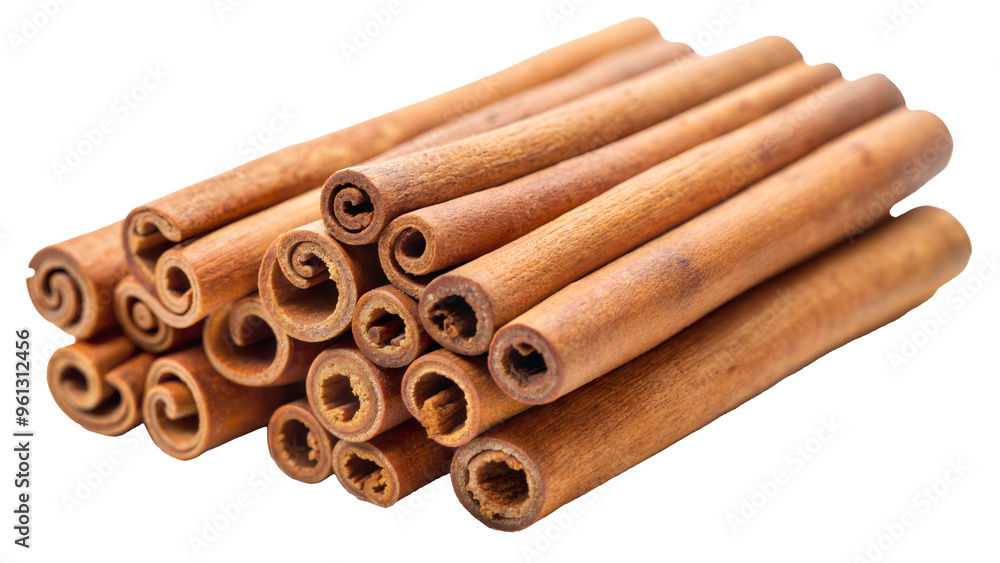 Cinnamon sticks cut out. isolated on transparent background. Copy space. PNG Cinnamon sticks cut out. isolated on transparent background. Copy space. PNG