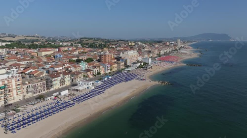 Wallpaper Mural gorgeous climbing aerial footage of Parco Europa Riviera coastline at Porto Recanati, Italy Torontodigital.ca