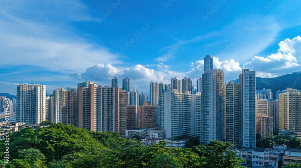 High Rise Buildings Skyline Under Blue Sky High Rise Buildings Skyline Under Blue Sky