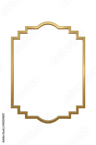 Obraz na płótnie Gold vintage frames on transparent Background . w salonie
