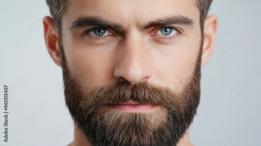 Symmetry in Facial Hair Growth, Discuss the symmetrical growth of facial hair in men, focusing on how mustaches, beards, and sideburns develop on both sides of the face for a balanced appearance Symmetry in Facial Hair Growth, Discuss the symmetrical growth of facial hair in men, focusing on how mustaches, beards, and sideburns develop on both sides of the face for a balanced appearance