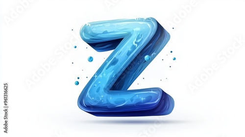 Volumetric version of the letter 