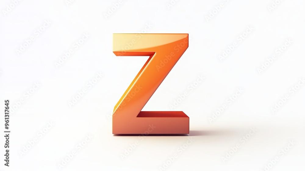 3D glyph of the letter 3D glyph of the letter