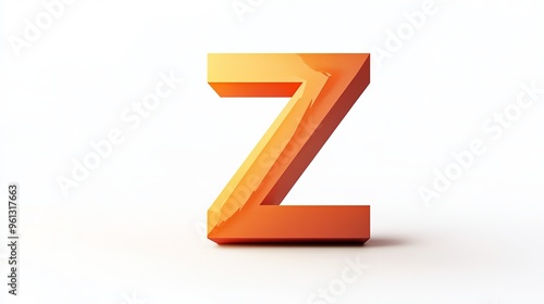 3D symbol "Z" on a white background.