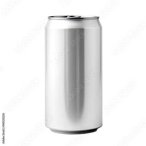 Blank Slim Aluminum Can isolated on transparent and white background