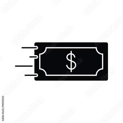 transfer money quickly icon solid vector design in trendy style