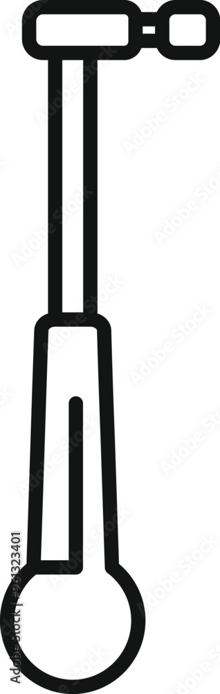 Simple vector icon of a dentist tool with a round handle, perfect for web and mobile apps Simple vector icon of a dentist tool with a round handle, perfect for web and mobile apps