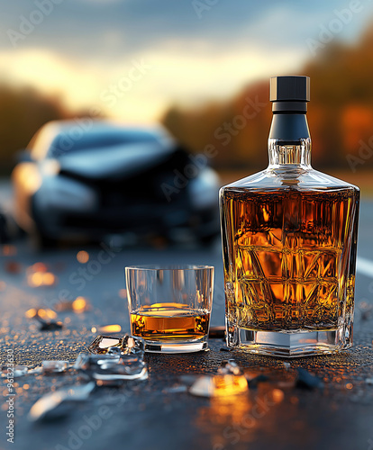 drink alchohol cause car accident photo