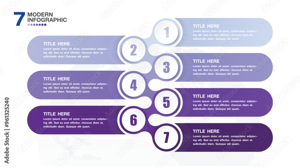 Infographic process design with icons and 7 options or steps. Infographic process design with icons and 7 options or steps.