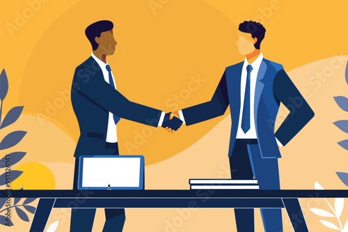 Businessmen Shaking Hands to Seal Successful Loan Negotiation Deal