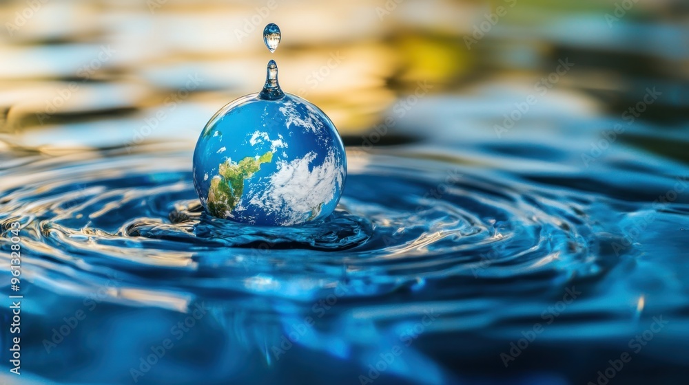 Earth Drop Water Ripples Earth Drop Water Ripples