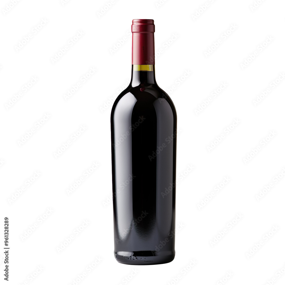 bottle of red wine isolated on transparent and white background bottle of red wine isolated on transparent and white background