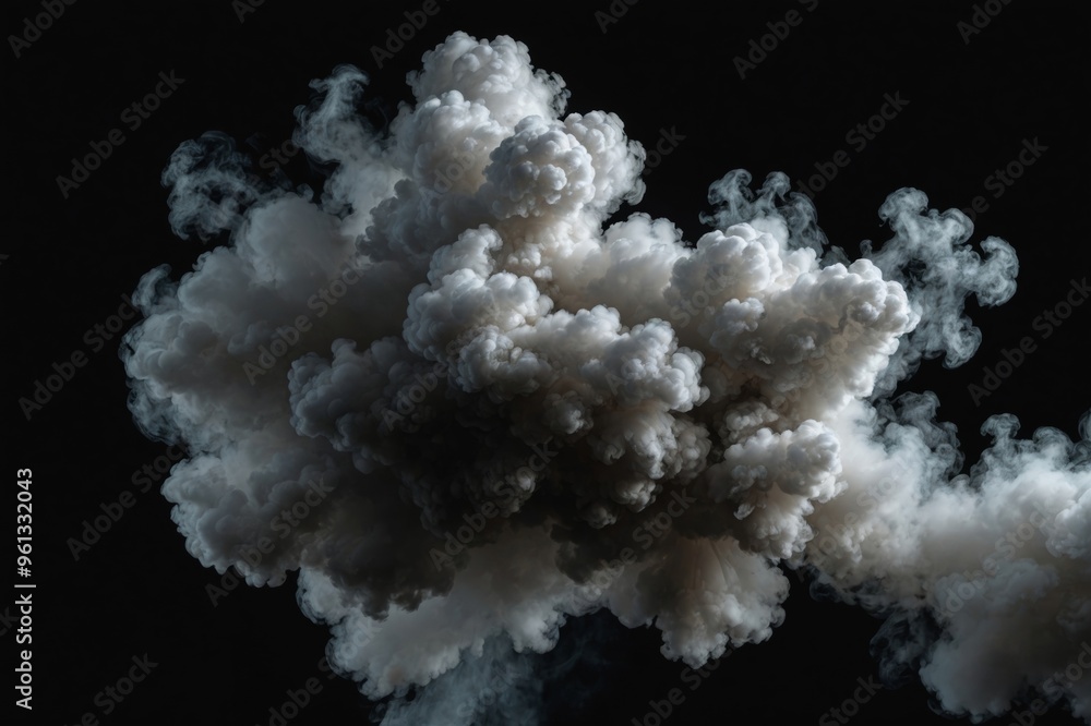Steam, smoke, vapor isolated on black background Steam, smoke, vapor isolated on black background
