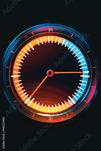 Empty Power Gauge Indicates Need for Energy Boost from Coffee Break, with Seamless Pattern of Coffee Elements on Motivational Background