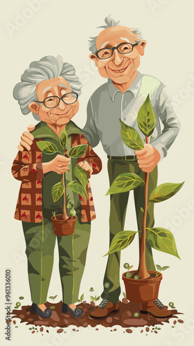 Elderly Couple Grows Money Trees, Saving for Prosperous and Peaceful Retirement through Passive Income Investment