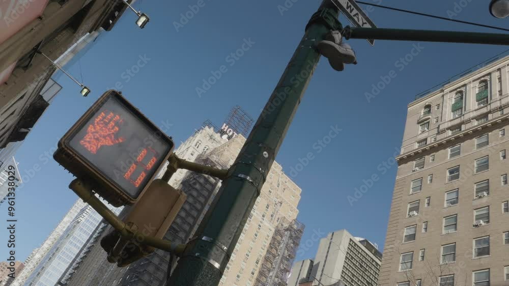 Looking up at a traffic signal