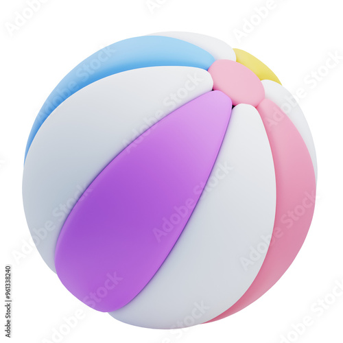 Colorful 3D Inflatable Baby Beach Ball Toy