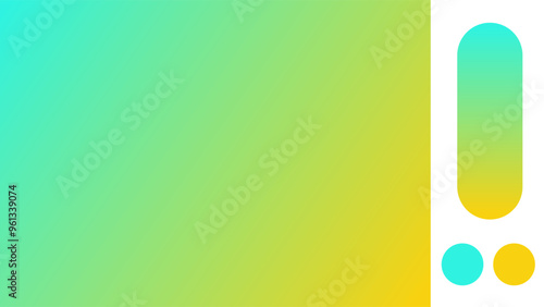 Cyan and gold gradient background with light blurred pattern. Abstract illustration with gradient blur design. Blurred colored abstract background. Colorful gradient. Vector illustration